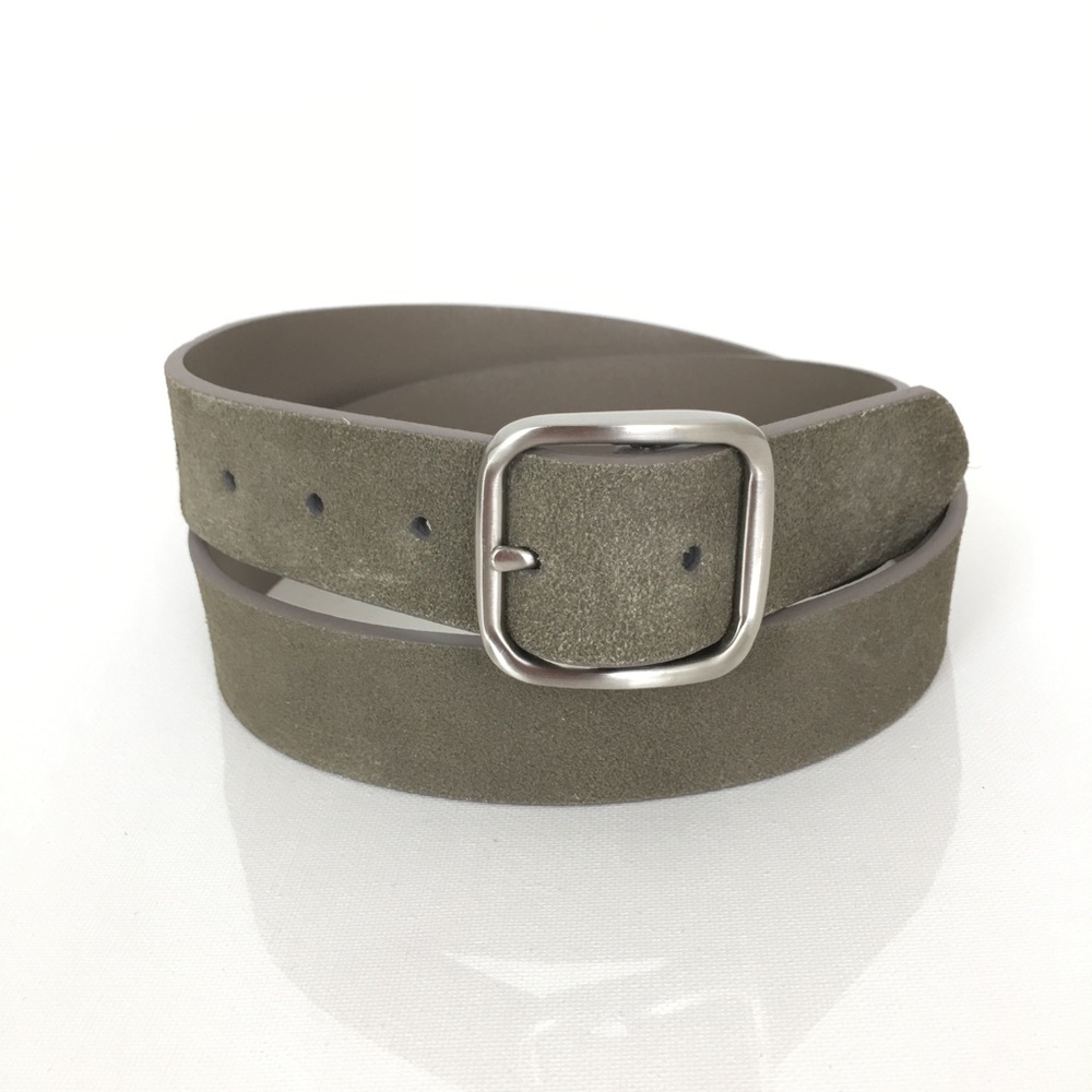 Grey Suede Leather Belt Mens Size 34/36